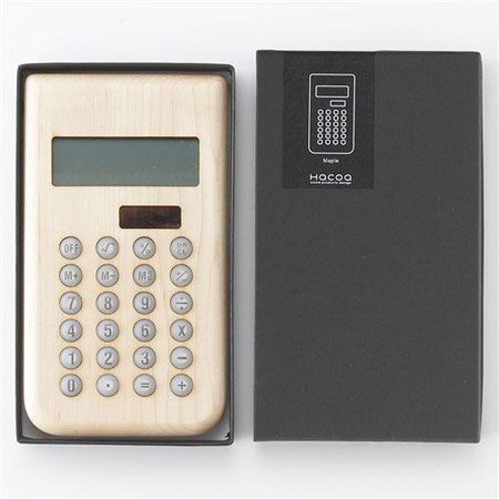 Hacoa(ハコア)の木製ソーラー電卓のケース